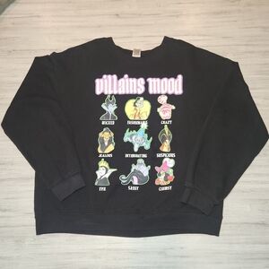 Disney Villains Black Sweatshirt Women's Size 2XL A4